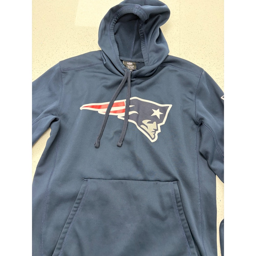 New Era New England Patriots NFL Combine Authentic Hoodie Navy Blue Mens Small - Picture 2 of 7
